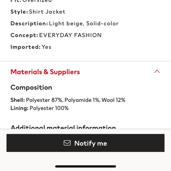 H&M Shacket - Picture 6 of 6